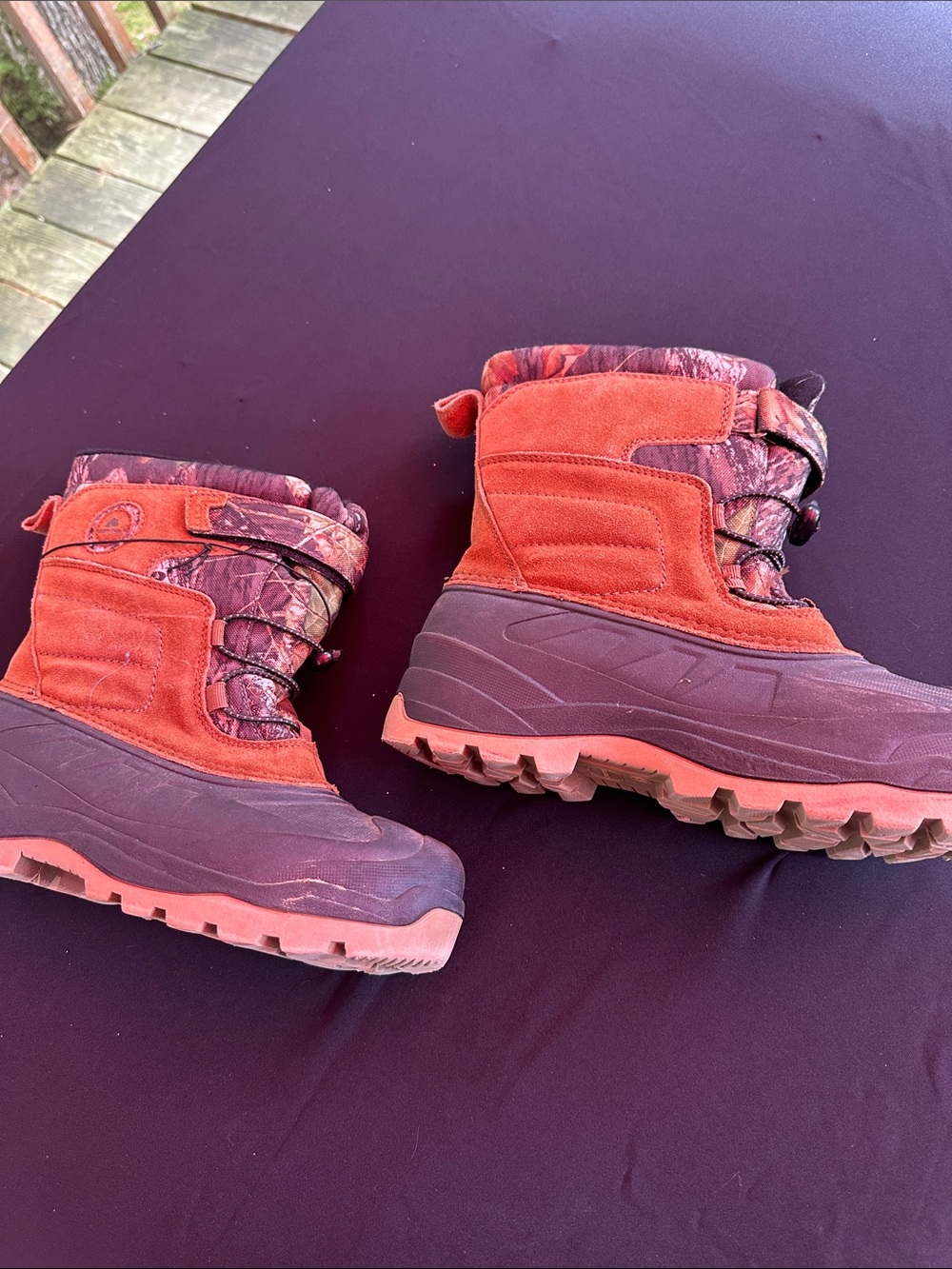 Ozark Trail Orange Kids Snow Boots